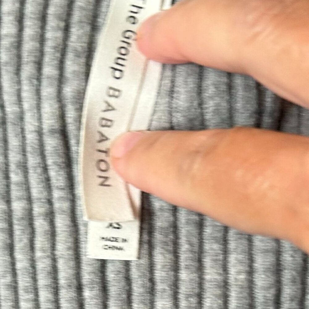 ARITZIA The Group Babaton Heather Grey Ribbed Knit Avalon Midi Dress US XS - Picture 5 of 7
